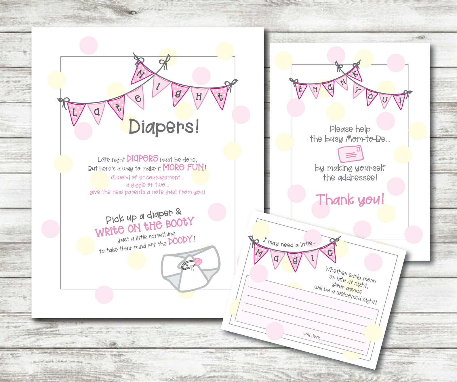 Baby Shower Book Donation Insert & Book Donation Sign Etsy