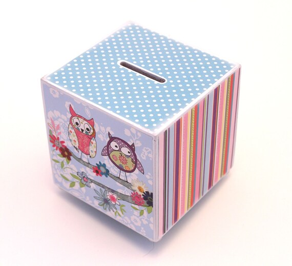 Owl Money Box Wooden Owl Money Box Great Gift For A Girl Etsy - image 0