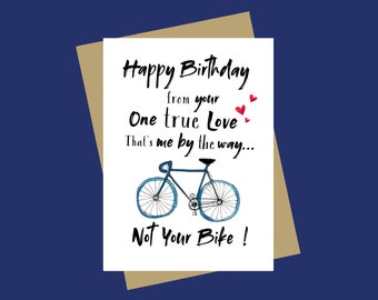Bike birthday card, card for bike, Bike card, birthday card him, Love my bike card, Cyclist birthday card, card for a cyclist, road bike