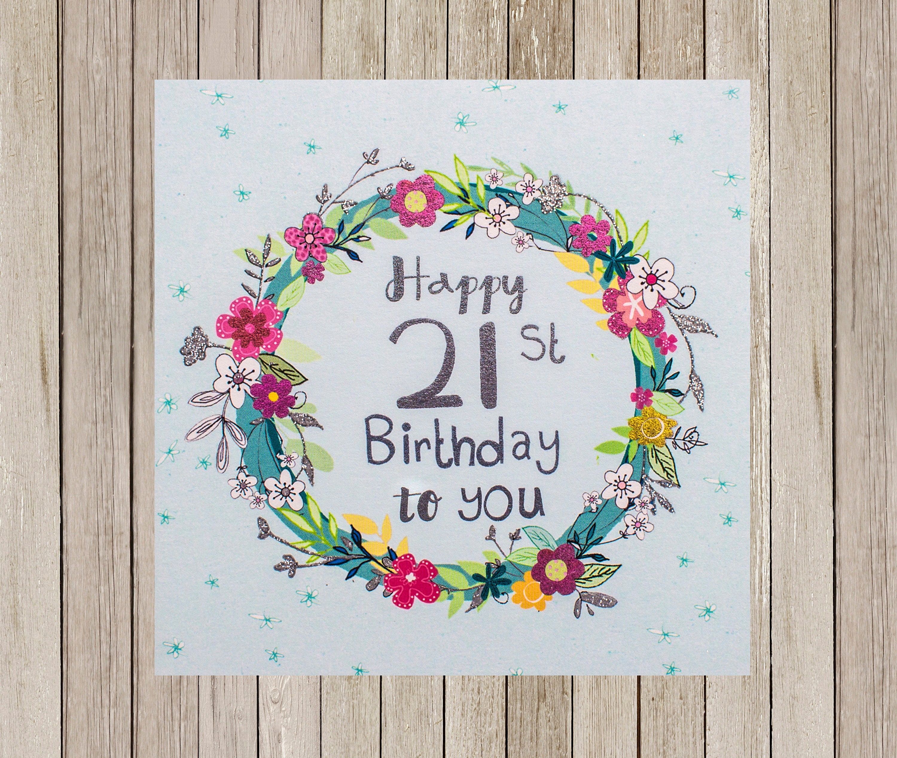 21st Birthday Cardtwenty One Happy Birthday 21st Card Etsy