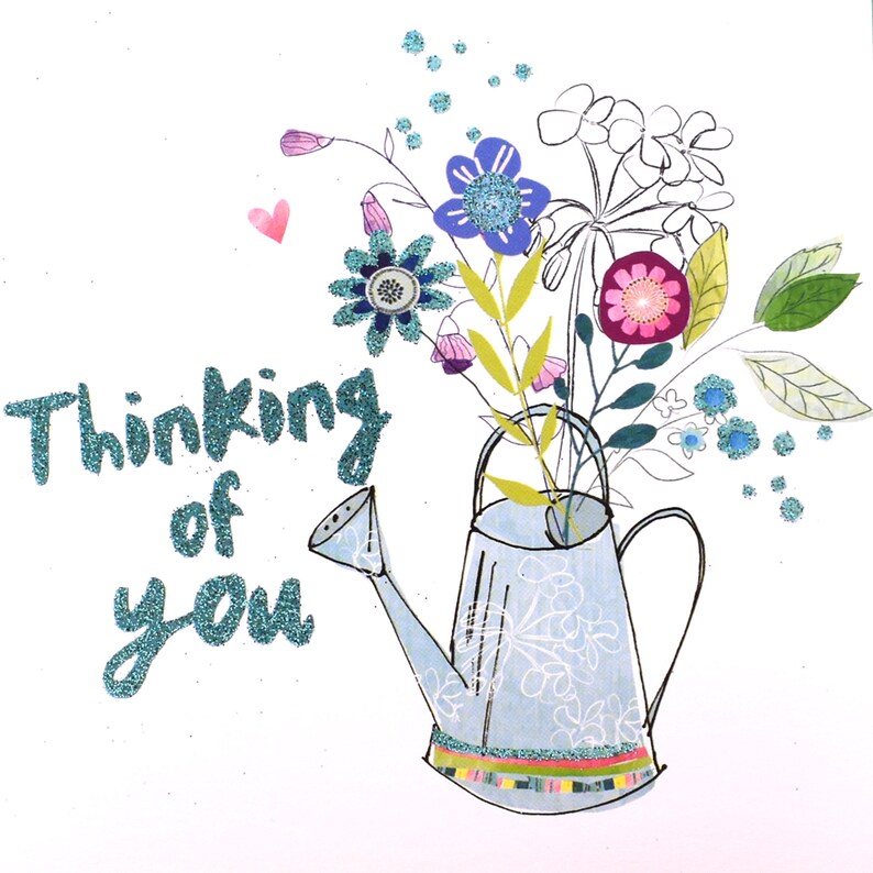 Thinking of you card get well card sympathy card flower  Etsy