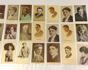 22 Edwardian Early 1900's Celebrity Hollywood Silent Movie Actor Actress Postcard Lot UNUSED!