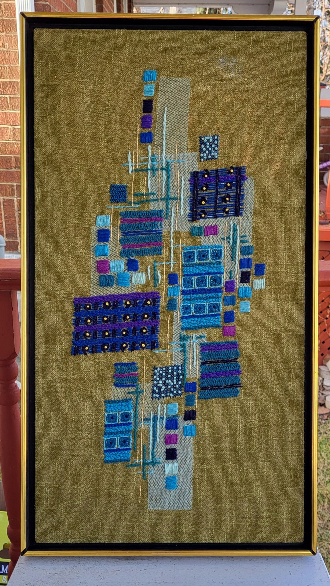 Rare Estate Vintage 1960s Retro Mid Century Abstract Cubist Style ...