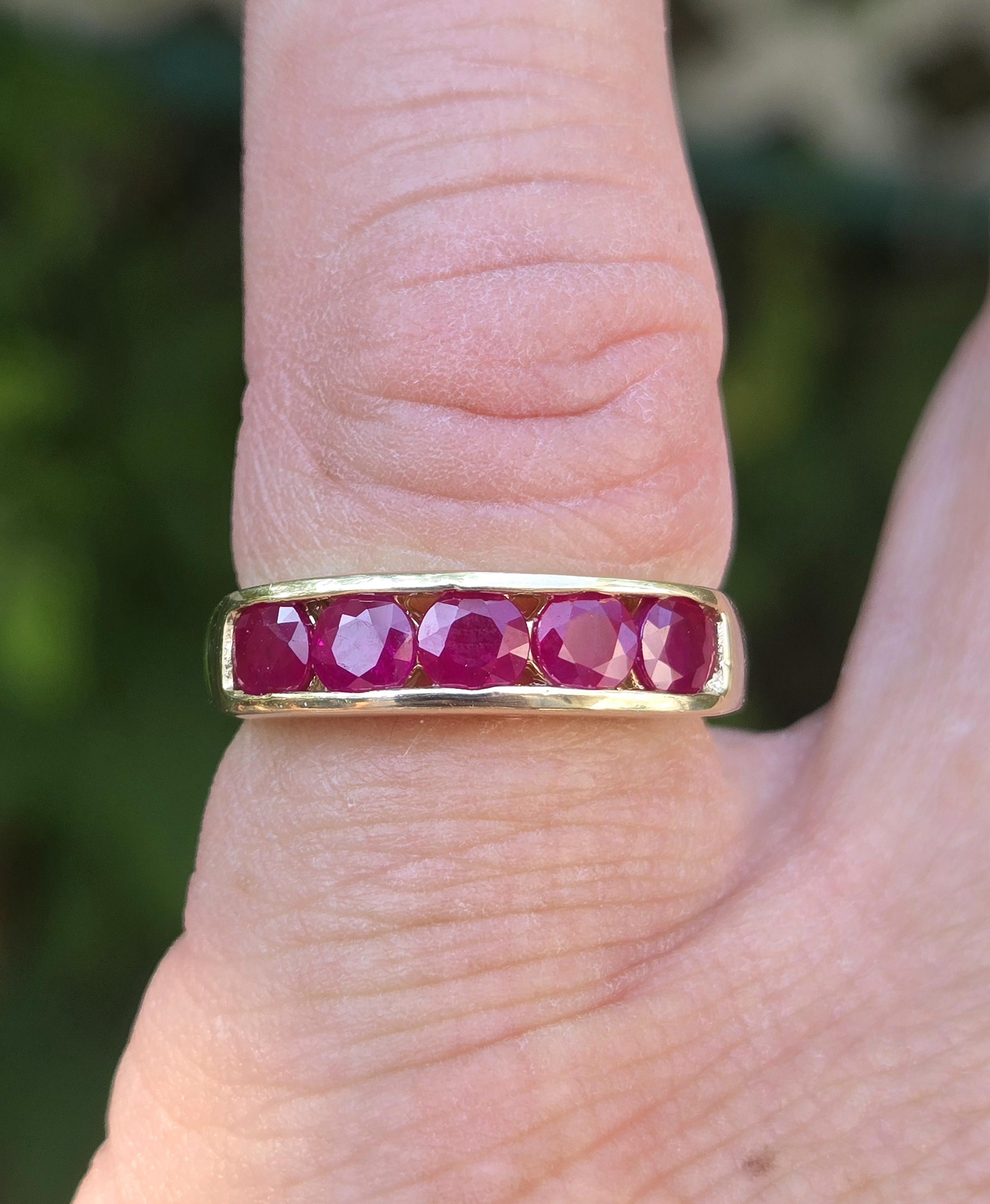 Megumiページ!人工ルビー カボションリングセット Vintage 1980 Engagement Ring Set - Etsy