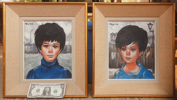 1950年代のフランス人画家エティエンヌ・ロスの超希少な絵画2点 