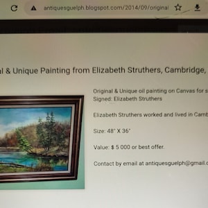 Rare Estate Find Original 1970s Oil Painting Canadian Listed Cambridge ...