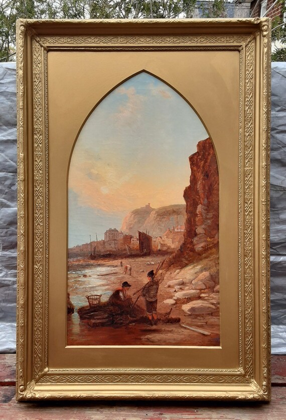 Late 19th Century oil on Canvas of a Luminist Coastal Scene Late 19th Century oil on Canvas of a Luminist Coastal Scene