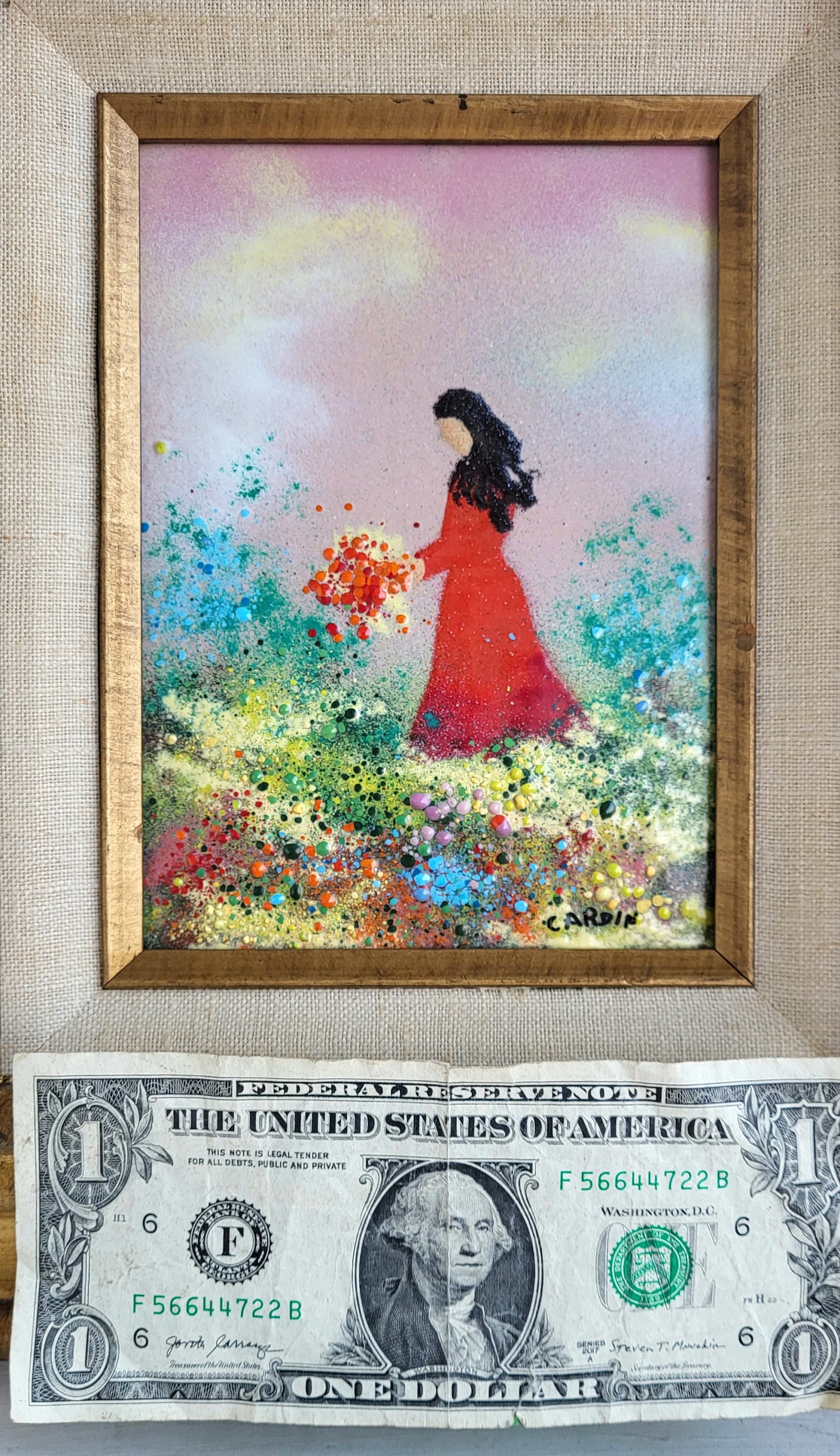 Amazing Piece With Original Gallery Label 1970s Vintage Louis