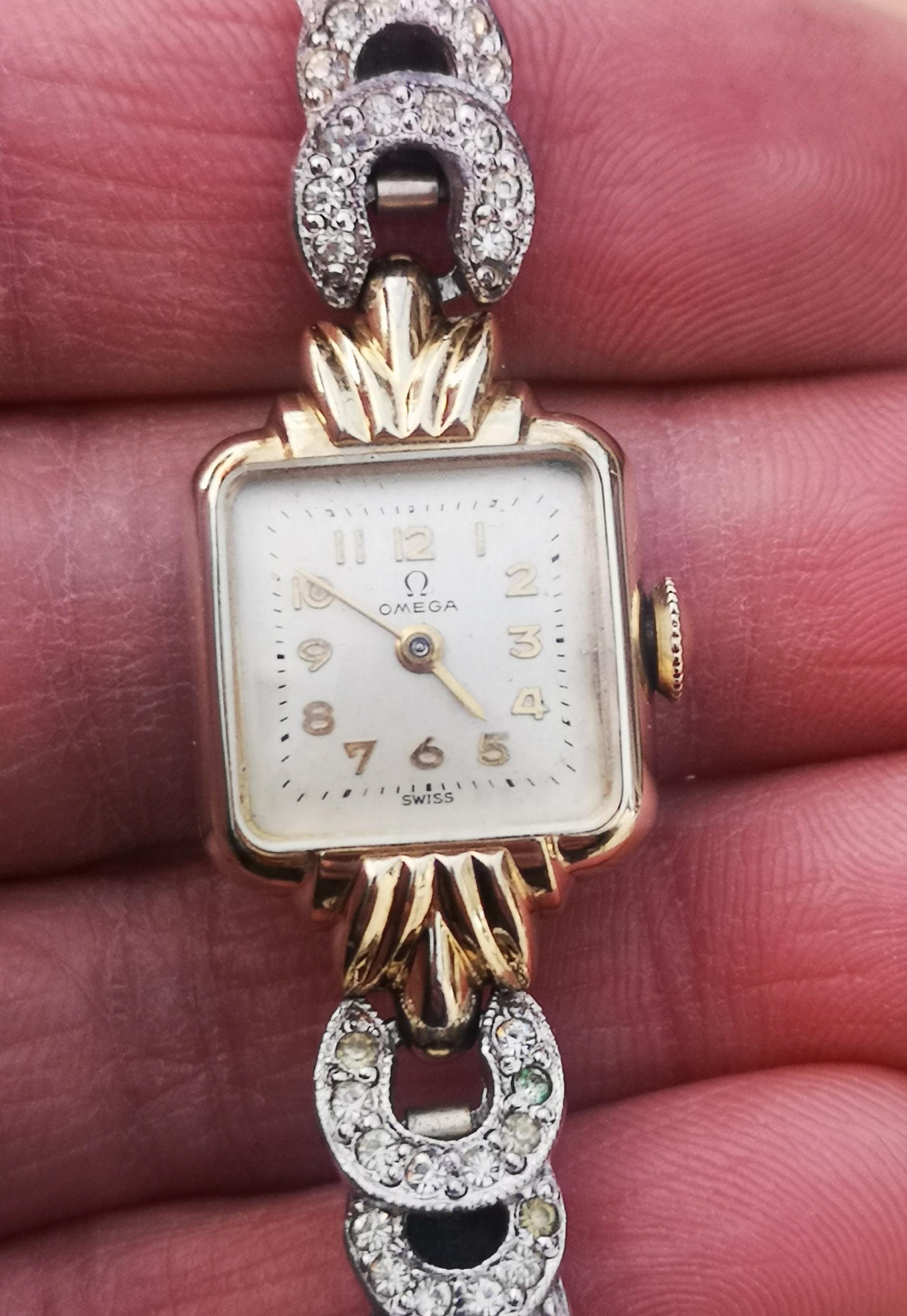 Rare Stunning 1950s Mid Century MCM ladies vintage Omega manual wind coctail dress watch with stunning unique band WATCH VIDEO