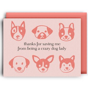 Crazy Dog Lady - Tarjeta de San Valentín cumpleaños aniversario - Imprimible