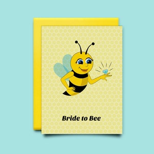 Bride to Bee - Carte de douche nuptiale - Carte de Bachelorette - Carte vierge imprimable