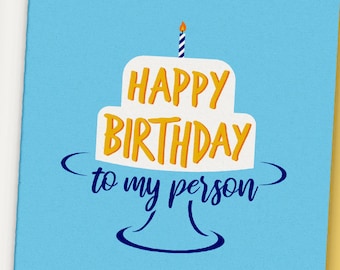 Happy Birthday To My Person Printable Card Etsy