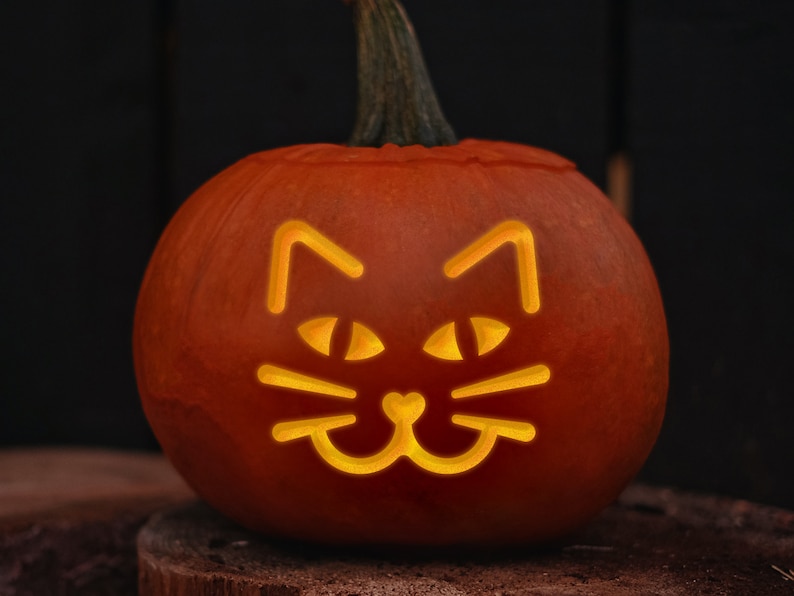 Cats and Dogs PRINTABLE Pumpkin Carving Stencil Set Animal - Etsy