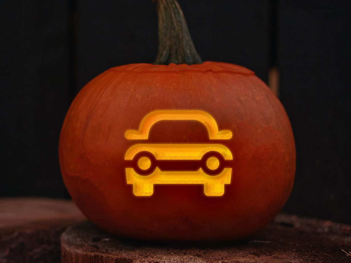 Transportation PRINTABLE Pumpkin Carving Stencil Set Car - Etsy