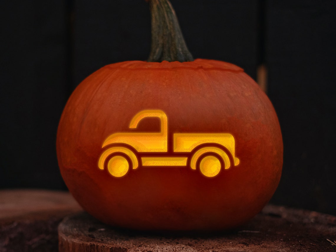 Transportation PRINTABLE Pumpkin Carving Stencil Set - Car Truck and ...