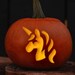 Fairytale PRINTABLE Pumpkin Carving Stencil Set - Unicorn, Crown and ...