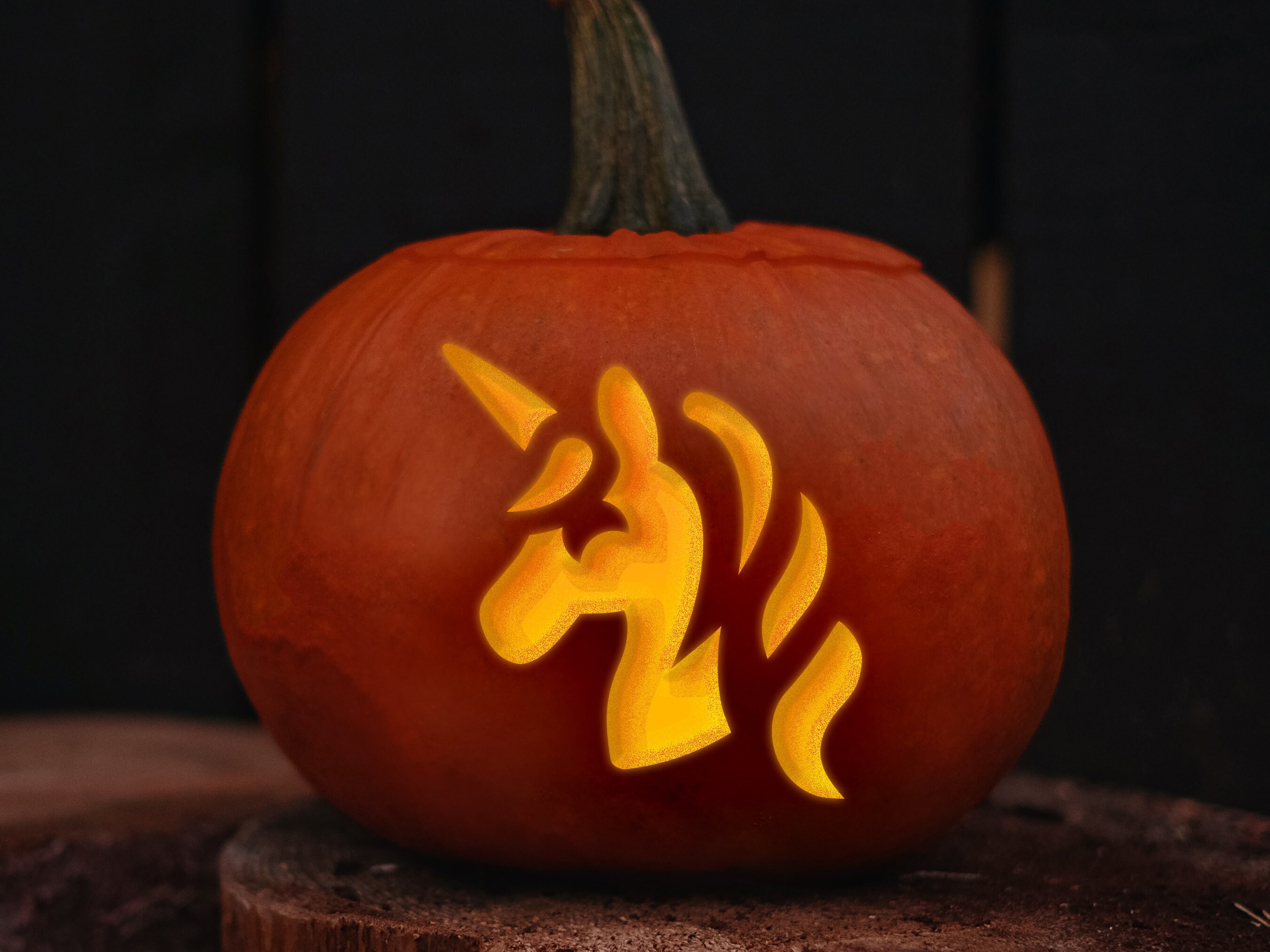 Fairytale PRINTABLE Pumpkin Carving Stencil Set Unicorn Etsy