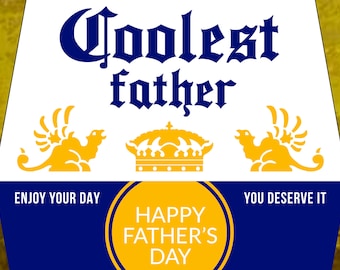 Father's Day Printable Beer, Soda, Drink Bottle Labels, Instant ...
