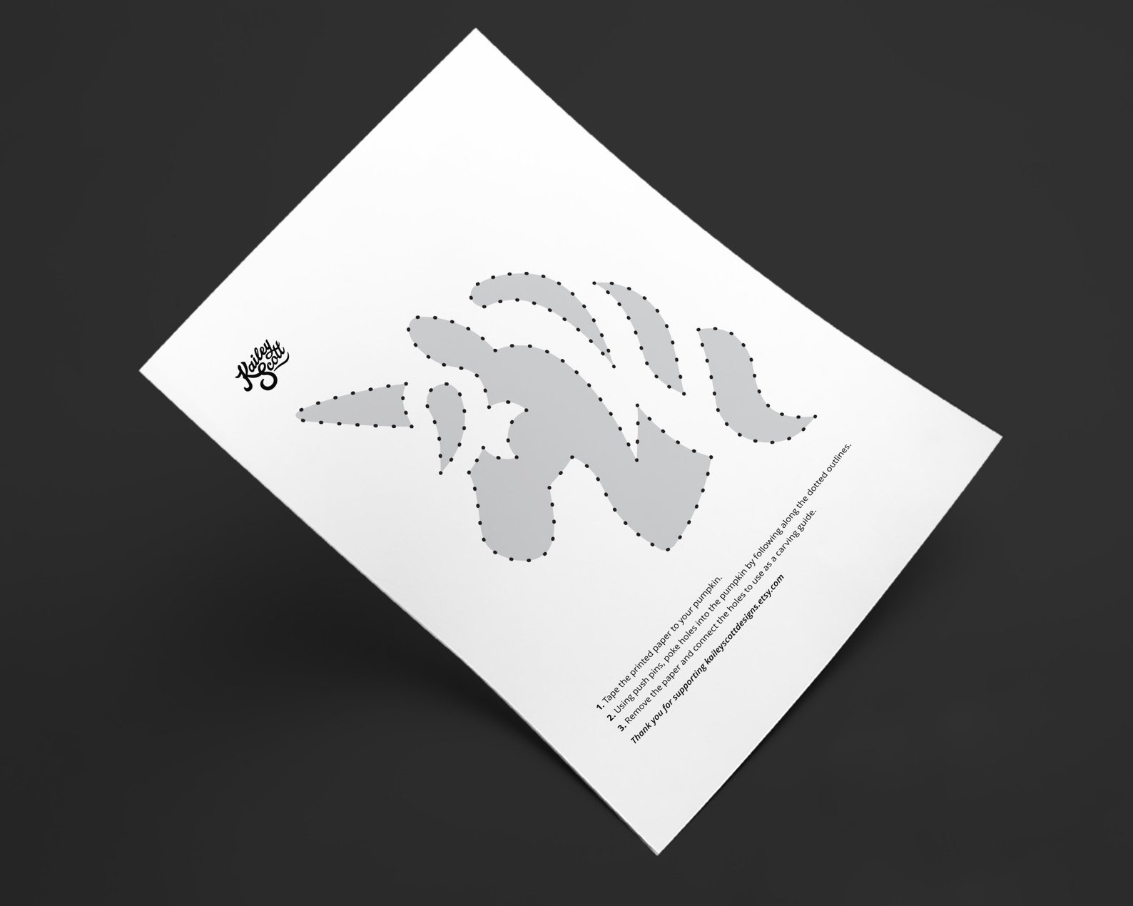 Fairytale PRINTABLE Pumpkin Carving Stencil Set - Unicorn, Crown and ...