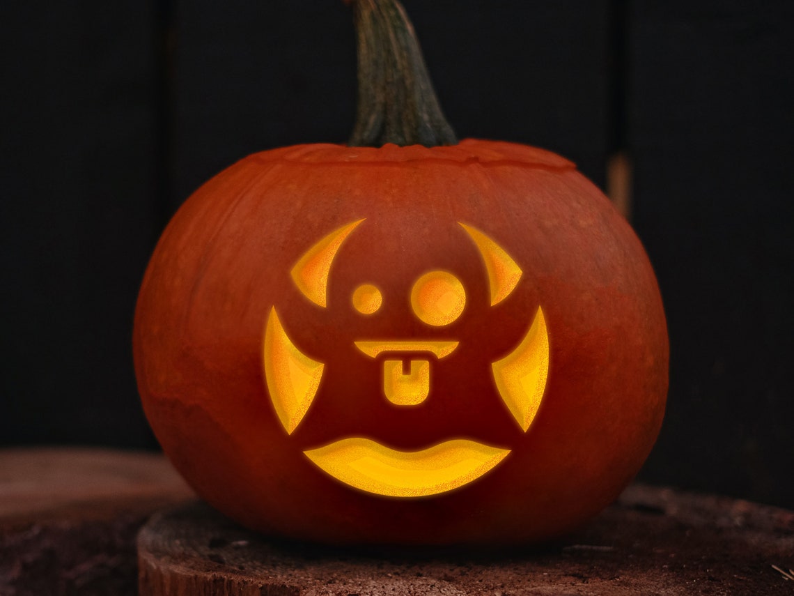 Emoji PRINTABLE Pumpkin Carving Stencil Set Cute Faces - Etsy
