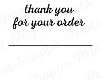 3.5"x5" Cookie Card - Thank You Tag - Instant Download
