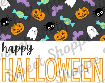 Tarjeta de galletas de 3,5"x5" - Etiqueta de Halloween - Descarga instantánea