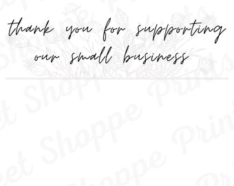 3.5"x5" Cookie Card - Thank You Tag - Instant Download