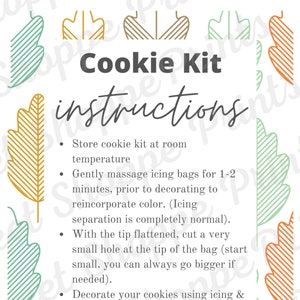 3.5&quot;x5&quot; DIY Cookie Card - DIY Kit Tag - Instant Download