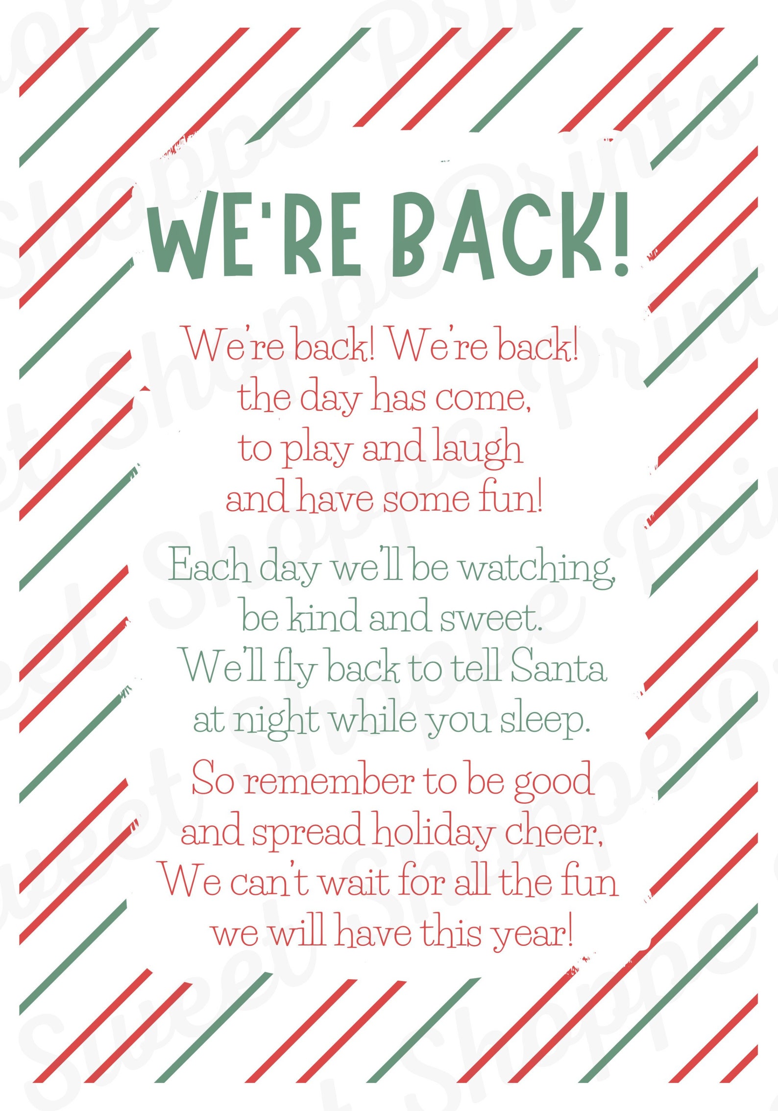 We #39 re Back Elf Letter Etsy We #39 re Back Elf Letter Etsy