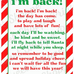 3.5&quot;x5&quot; Cookie Card - Elf Tag - Instant Download