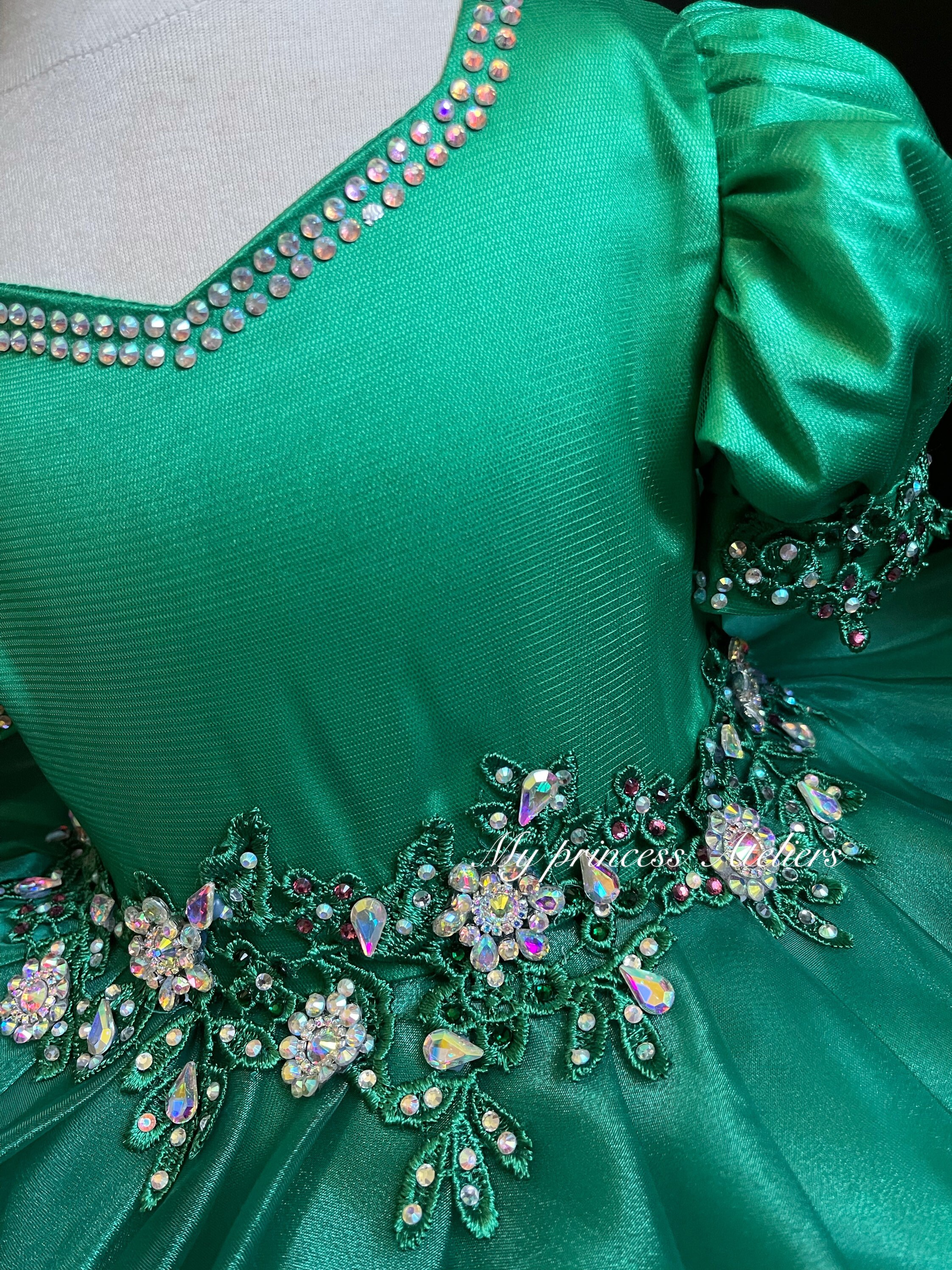 green emerald velvet dress Amazon.com: GZCYL Emerald Green Pageant Dress for Girls Sparkly Girls  Christmas Dress Long Sleeves Flower Girl: Clothing, Shoes & Jewelry main image 1