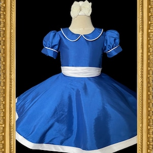 Royal Natural Pageant Dress, Toddler Pageant Dress, Royal blue cupcake Dress, Girl Birthday Dress, Princess National Pageant Girl.