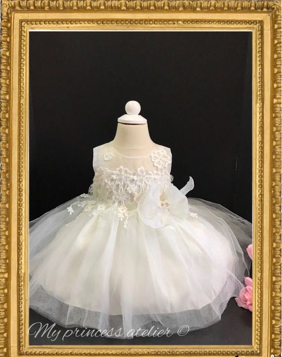 off white baptism dress