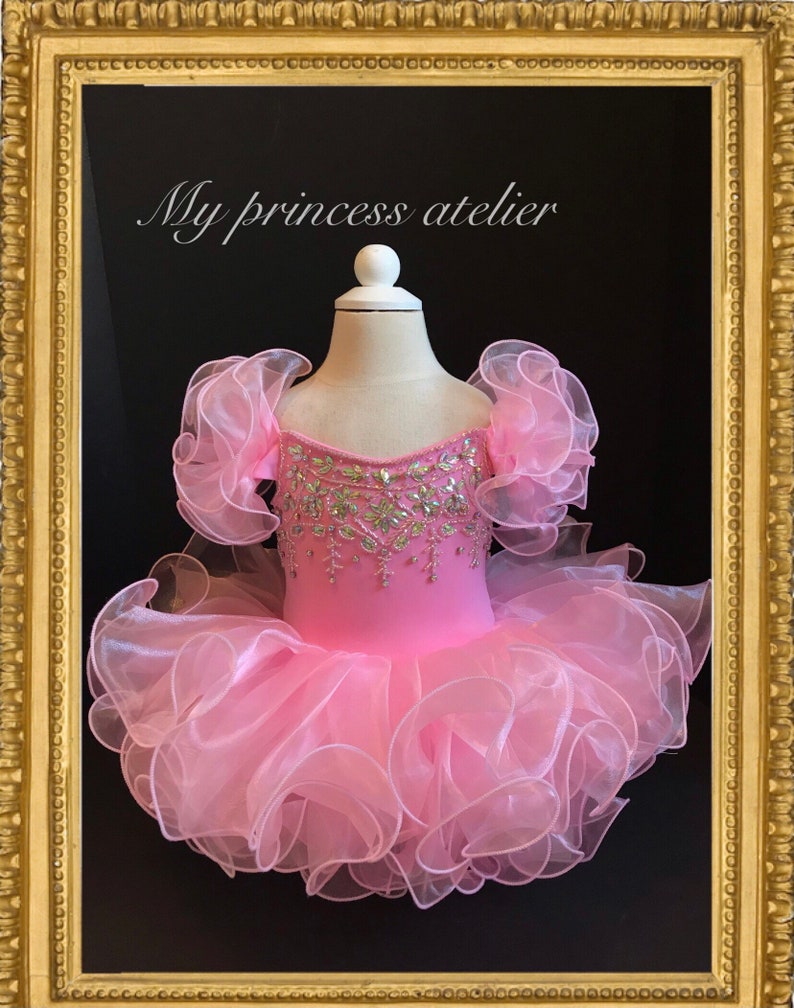 Girls Birthday Dress Girl Pink Princess Dress Children's Pageant Dress