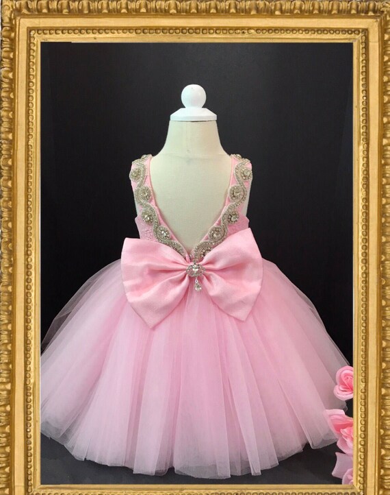 pink first birthday dress