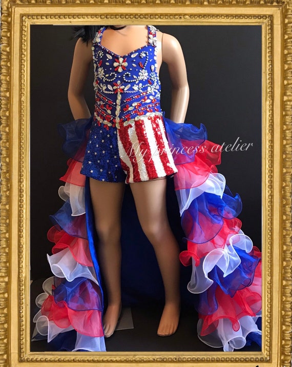 Fourth of July Girl Pageant Dress Fun Fashion Patriotic - Etsy