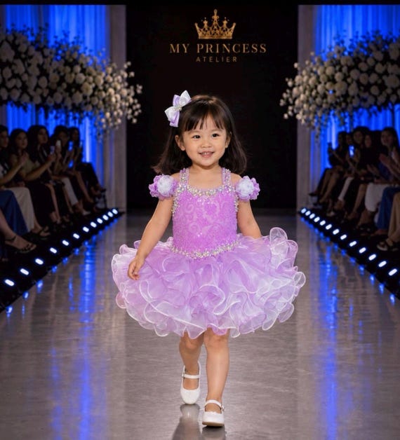 first birthday cupcake dress Girl princess pageant flower girl couture dress/ lavender dress/purple birthday dress/ Sofia inspired Cake smash