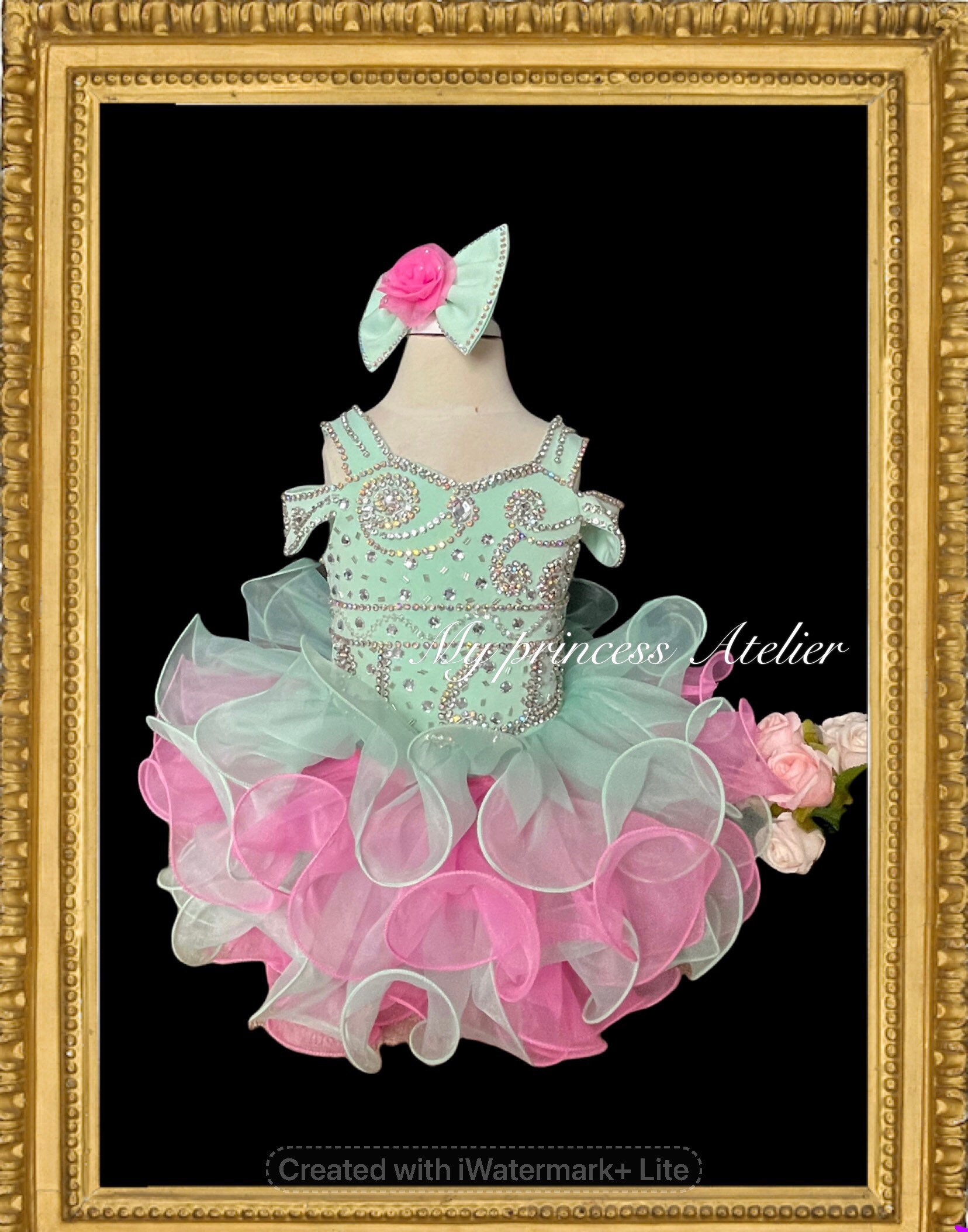 Buy Pink Pageant Dress Pink Crystal Flower Girl Dress Pink First