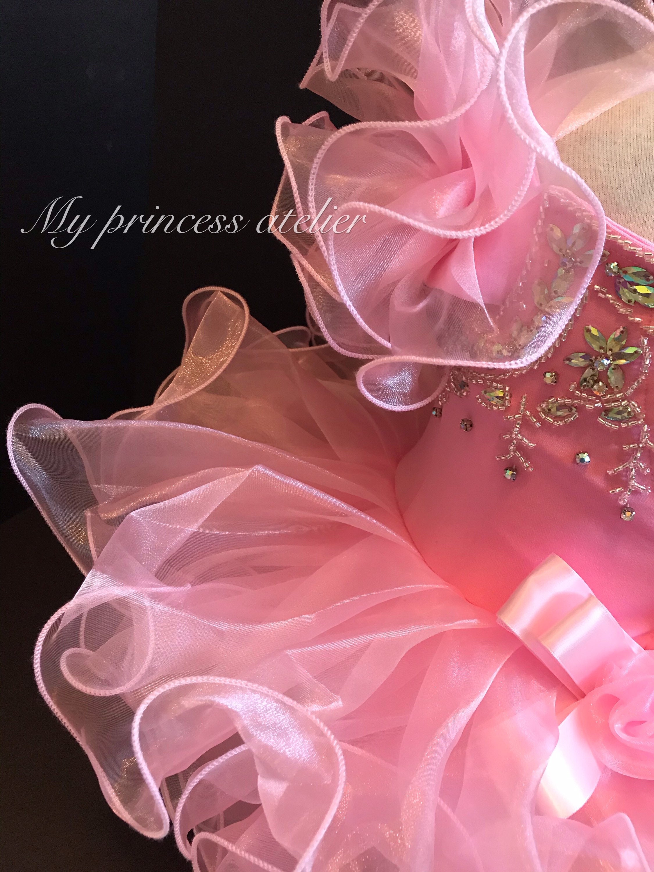 Girls Pink Pageant Birthday Dress, Couture Glitz Pageant Dress, First ...