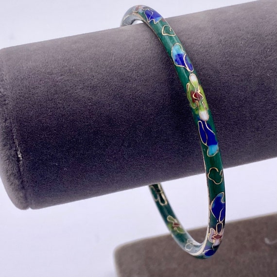 Bracelet Vintage En Métal Cloisonné N°216 - Bijou Ancien Occasion En L'état