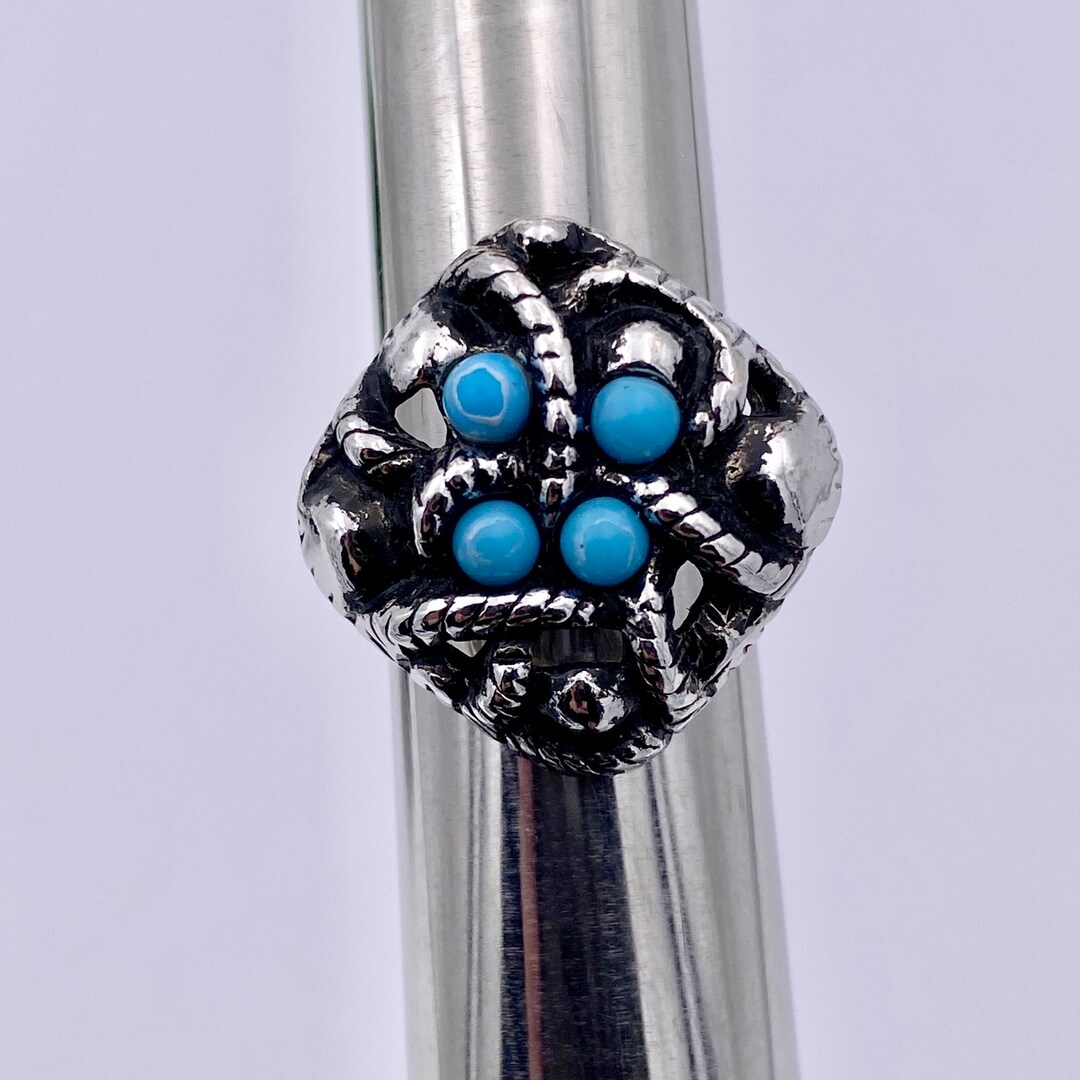 1973 AVON sierra Ring, Avon Faux Turquoise Ring, Western Style Ring ...