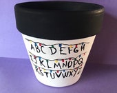 Stranger Things Inspired Hand Painted Terra Cotta Pot