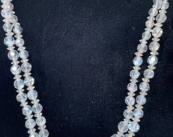 1950s Aurora Borealis Graduated Bead Necklace
