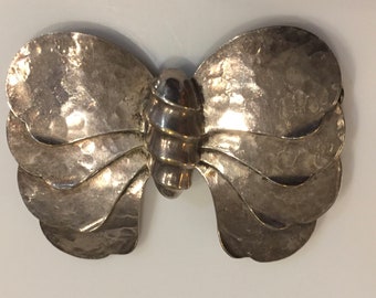 Arts and Crafts large silver Moth/Butterfly Brooch