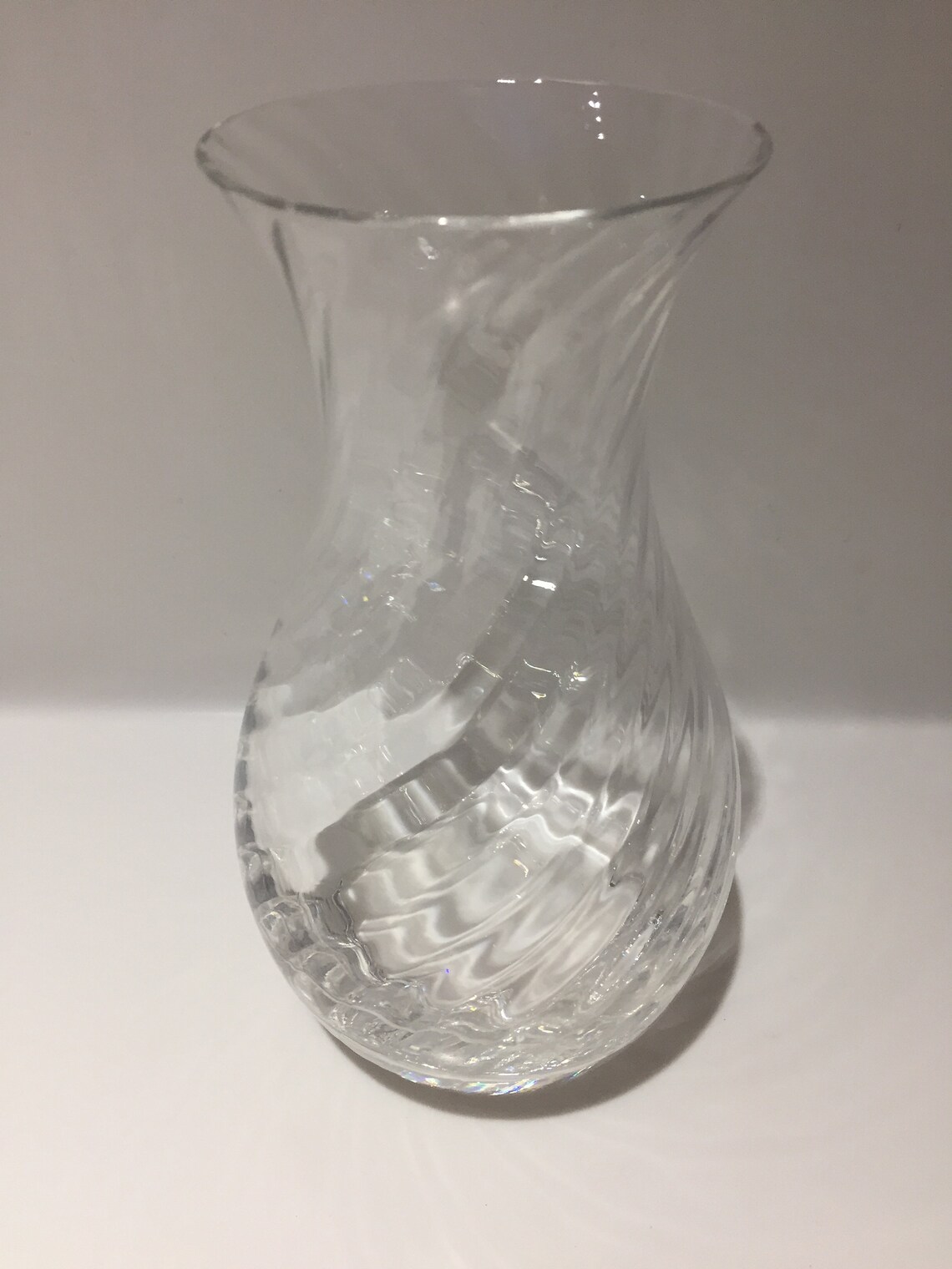 Dartington Crystal Glass Small Ripple Vase Etsy