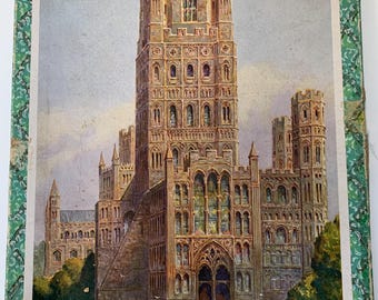 Victory Plywood Jigsaw Puzzle of Ely Cathedral painted by A Fred Bruce