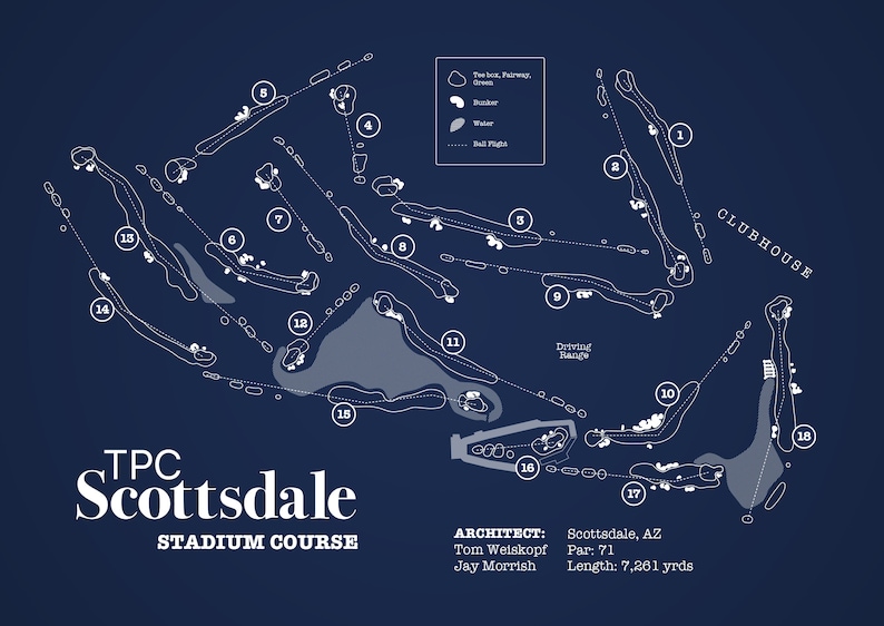 TPC Scottsdale Stadium Course Map Digital Download Etsy TPC Scottsdale Stadium Course Map Digital Download Etsy