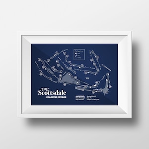 Mapa del curso del estadio TPC Scottsdale - Descarga digital