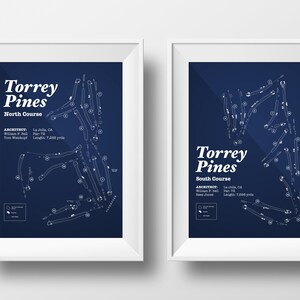 Mapas de percurso Norte e Sul de Torrey Pines - Download digital