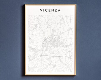 24x36 1940s Vicenza Italy Basilica Palladiana Vintage Style Travel Poster